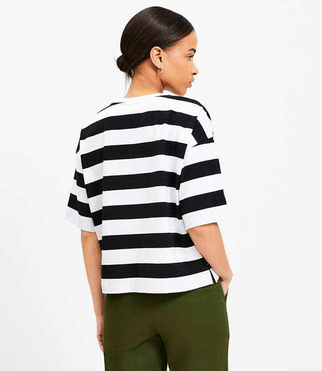 Petite Striped Jersey Modern Tee