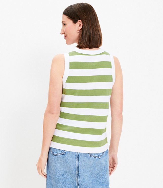 Petite Striped Harbor Tank Top