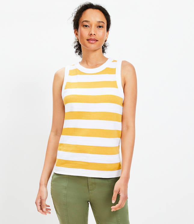 Petite Striped Harbor Tank Top