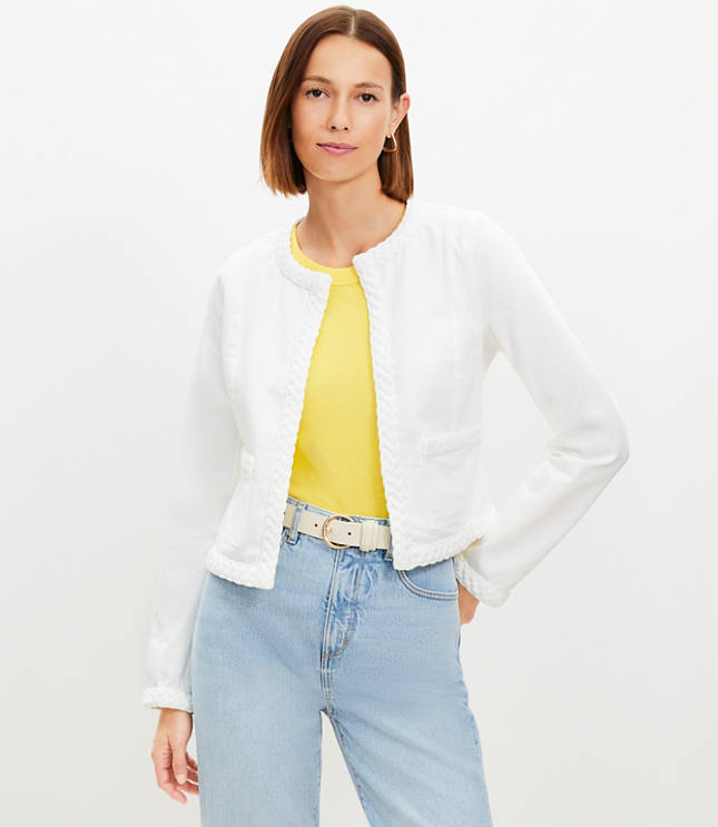 Petite white denim jacket best sale