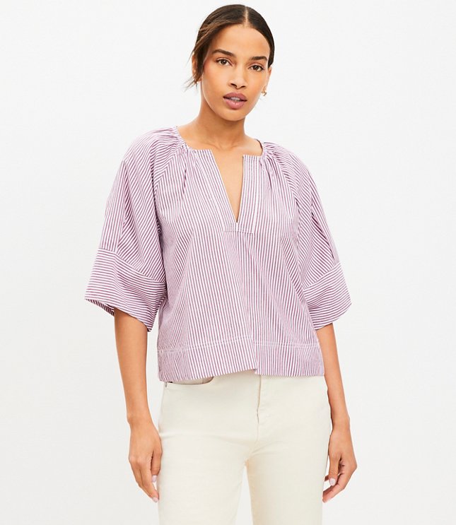 Pleated Tie Neck Top