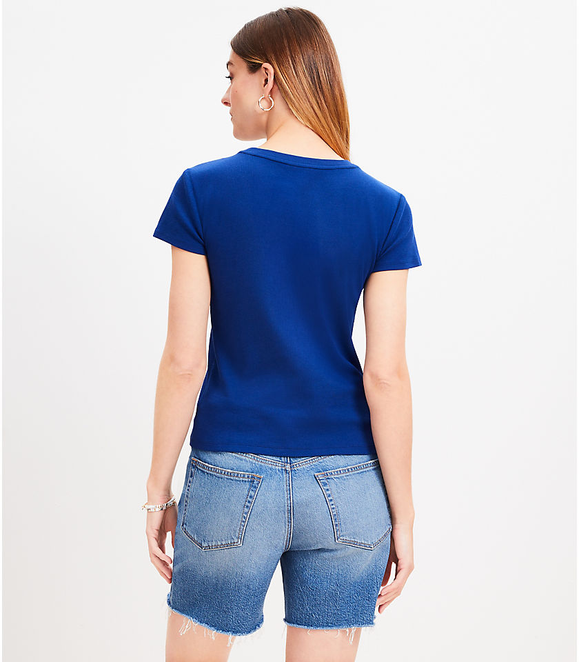 Petite Anchor Ribbed Tee