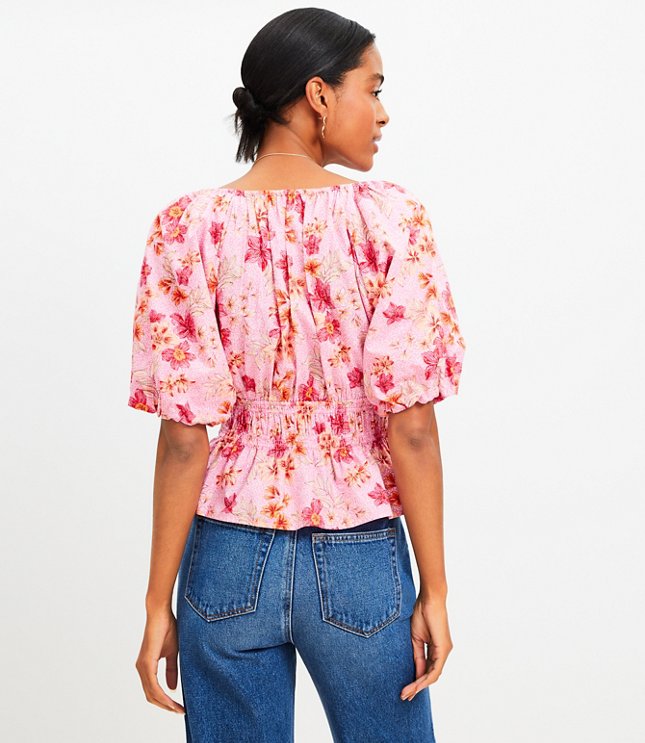 Lily Gathered Waist V-Neck Blouse