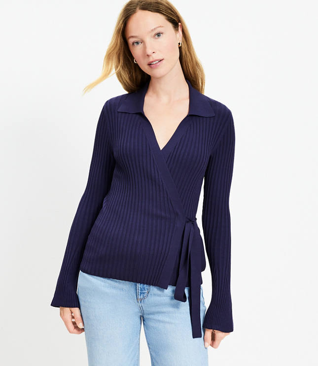 LOFT Versa Ribbed Wrap Sweater