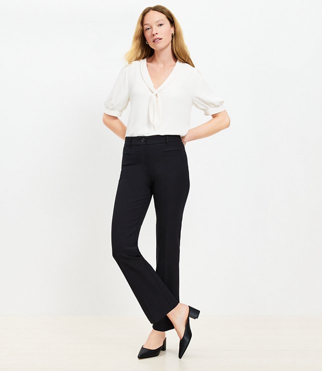 Full Length Straight Pants Bi-Stretch