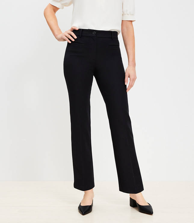 Full Length Straight Pants in Bi-Stretch