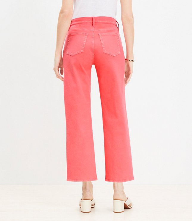 Petite High Rise Wide Leg Crop Jeans Fresh Guava