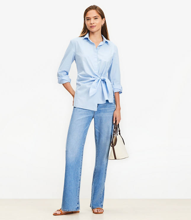 Poplin Wrap Shirt