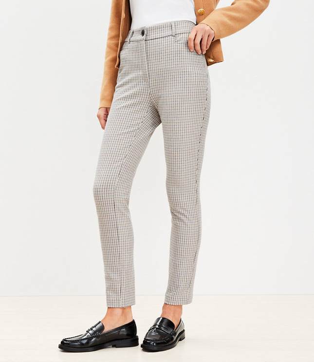 Sutton Skinny Pants in Plaid Bi-Stretch