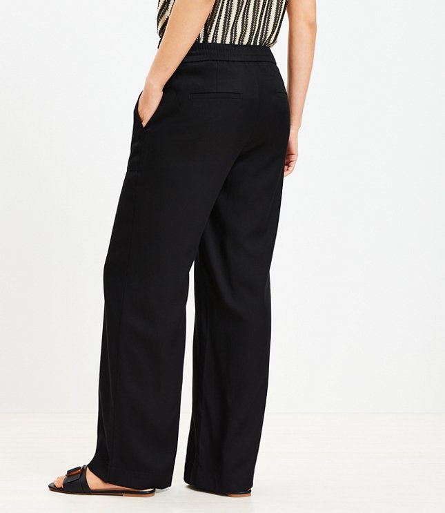 Petite Patch Pocket Wide Leg Pants Emory