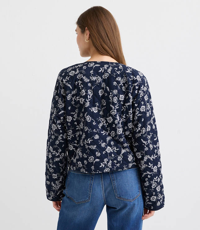 Petite Floral Quilted Jacket