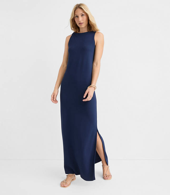 Twist Shoulder Ponte Maxi Dress carousel Product Image 2