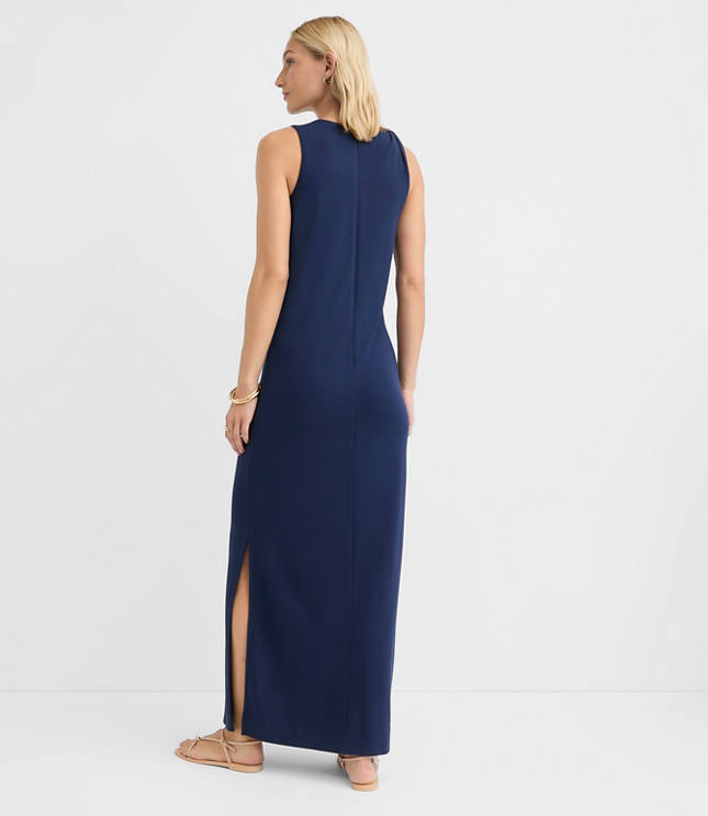 Twist Shoulder Ponte Maxi Dress carousel Product Image 3