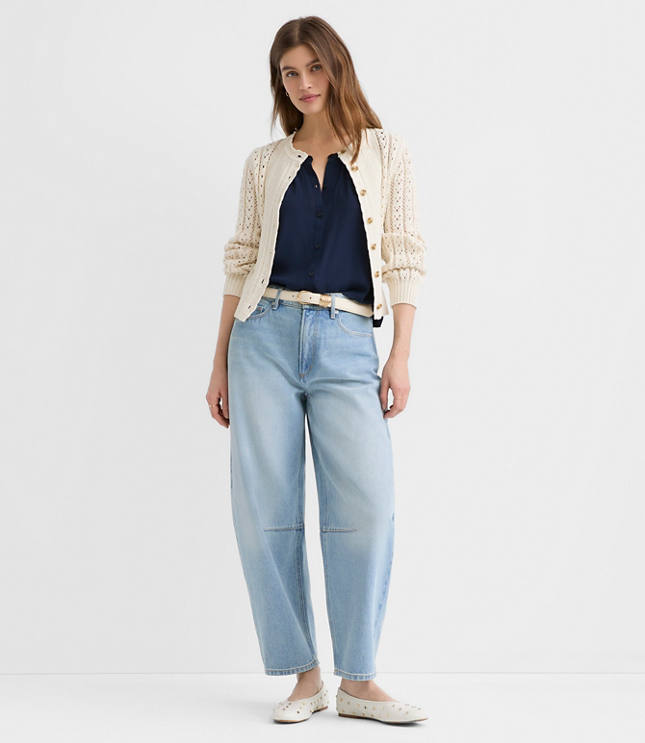 Petite Shirred Button Shell