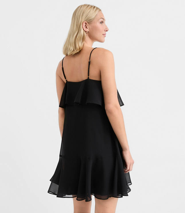 Strappy Ruffle Mini Dress