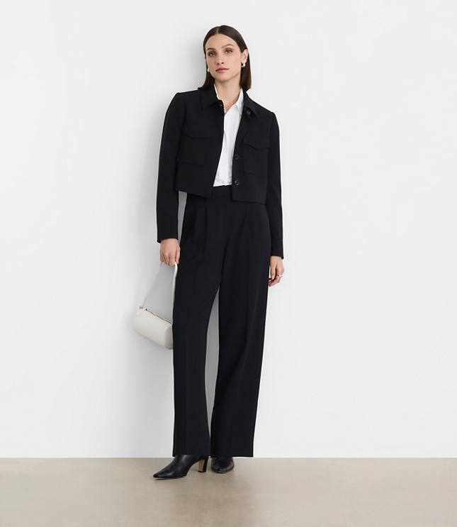 Petite LOFT Versa Seasonless Stretch Patch Pocket Jacket