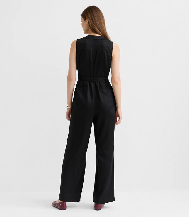 Petite Seamed Zip Jumpsuit