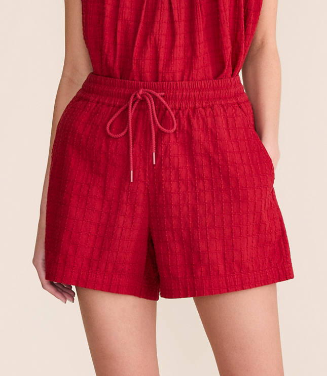 Lou & Grey Grid Linen Cotton Shorts carousel Product Image 2