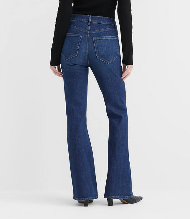 Rivete Tall Curvy High Rise Slim Flare Jeans in Muse Wash