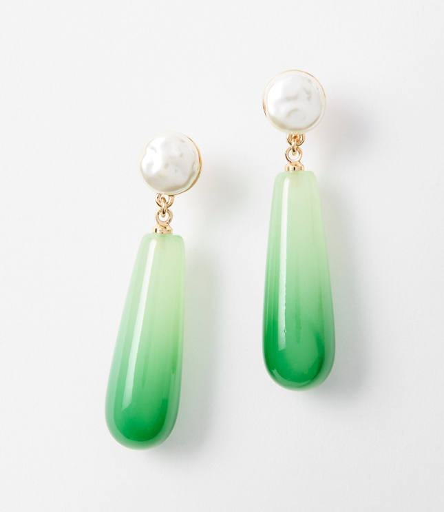 Pearlized Resin Statement Earrings