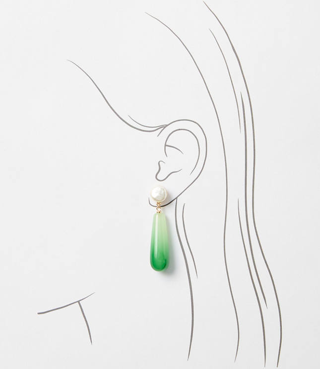 Pearlized Resin Statement Earrings