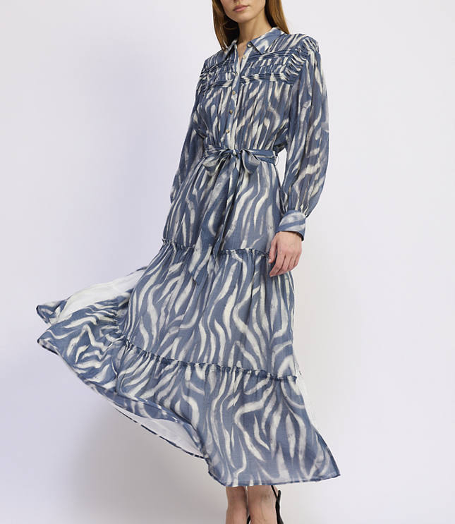 En Saison Rosalie Mixed Media Midi Dress