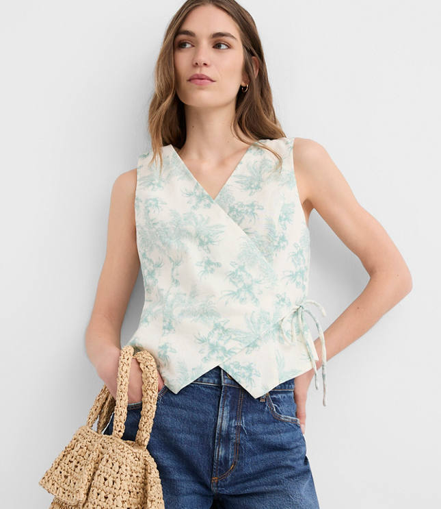 Garden Linen Cotton Wrap Tank Top