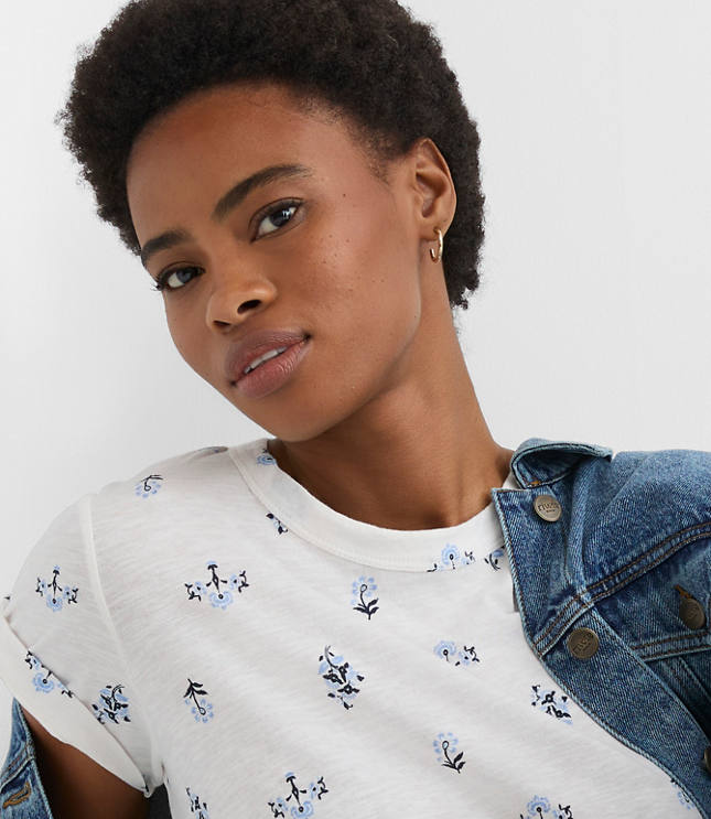 Petite Floral Everyday Crew Tee