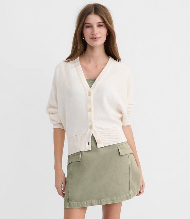 Petite Dolman V-Neck Cardigan