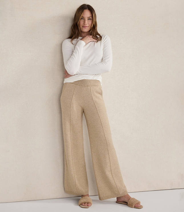 Haven Well Within Organic Cotton Blend Pintuck Wide Leg Pants