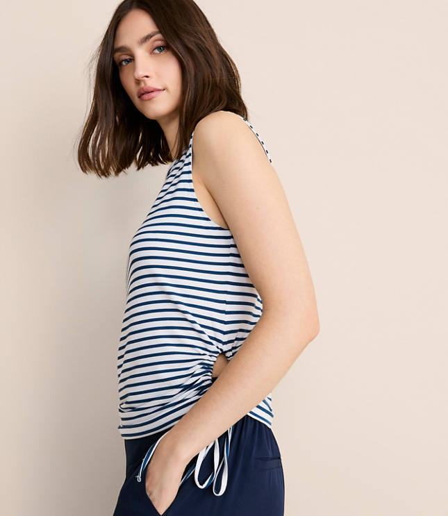 Petite Lou & Grey Striped Essential Modal Side Tie Tank Top