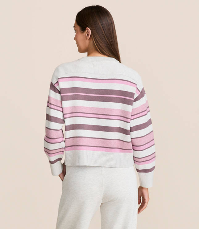 Petite Lou & Grey Striped Oversized Dreamstitch Sweater