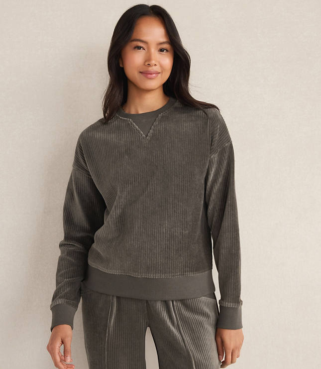 Haven Well Within Corded Velour Crewneck Pullover