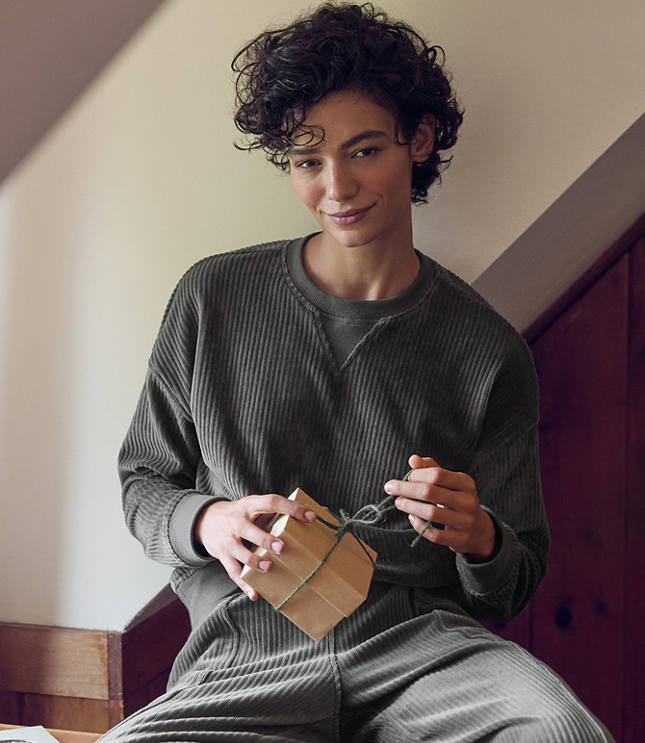 Haven Well Within Corded Velour Crewneck Pullover