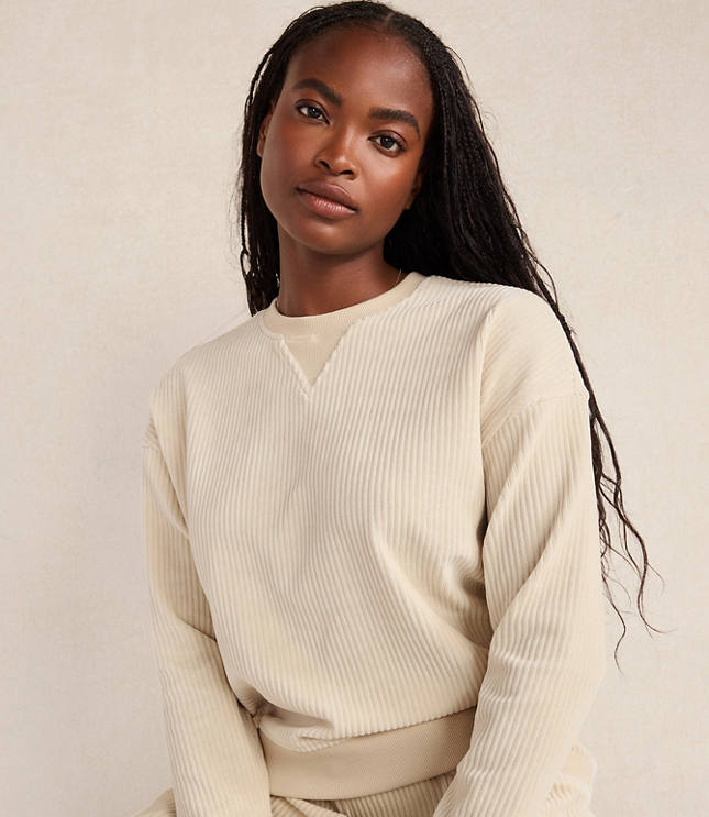 Haven Well Within Corded Velour Crewneck Pullover