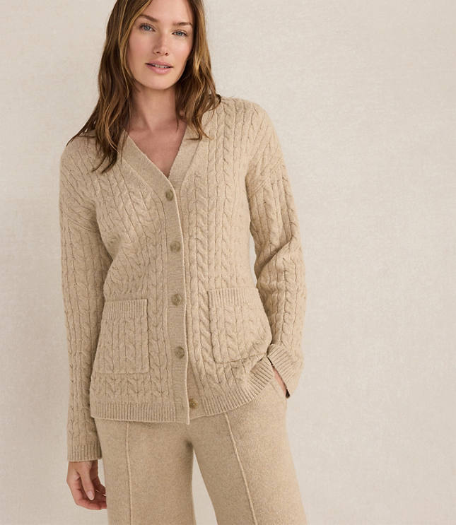 Haven Well Within Organic Cotton Blend Gradient Cable Cardigan