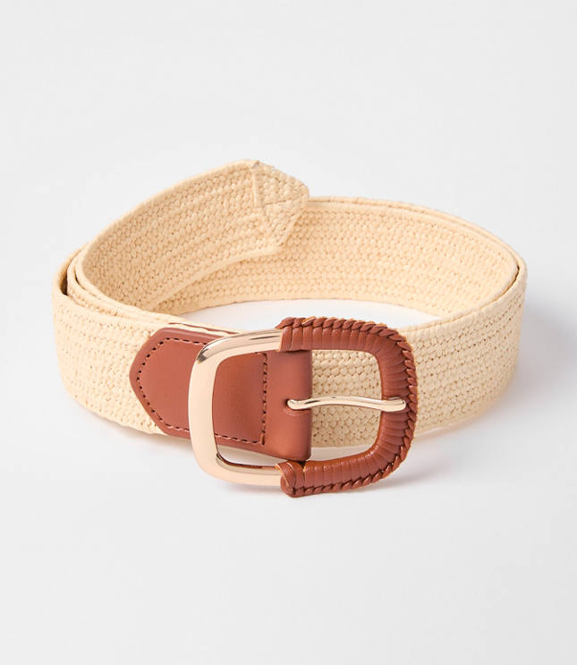 Raffia Stretch Belt