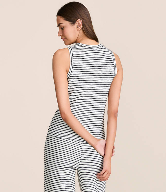 Petite Lou & Grey Stripe Textured Tank Top