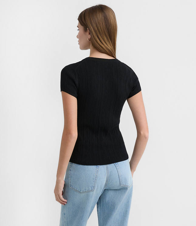 Textured Cap Sleeve Cardigan