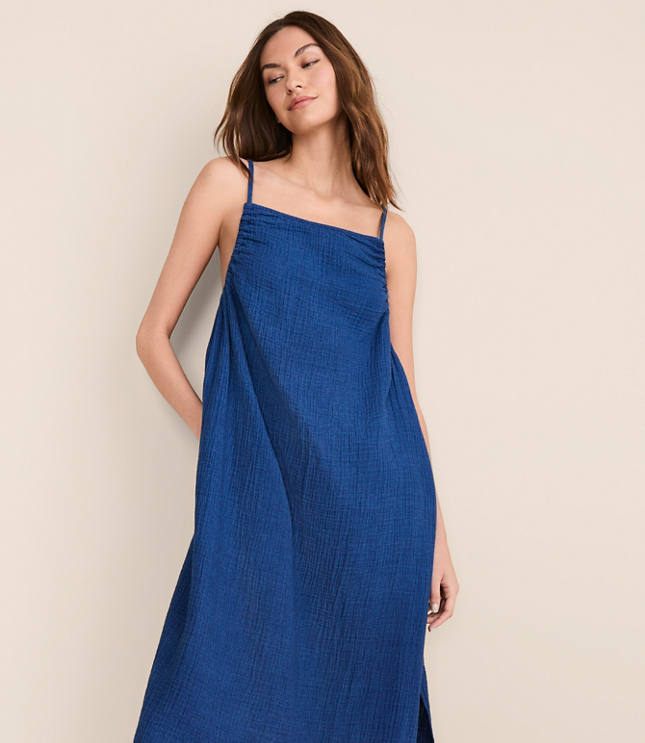 Petite Lou & Grey Double Cloth Strappy Midi Pocket Dress carousel Product Image 2