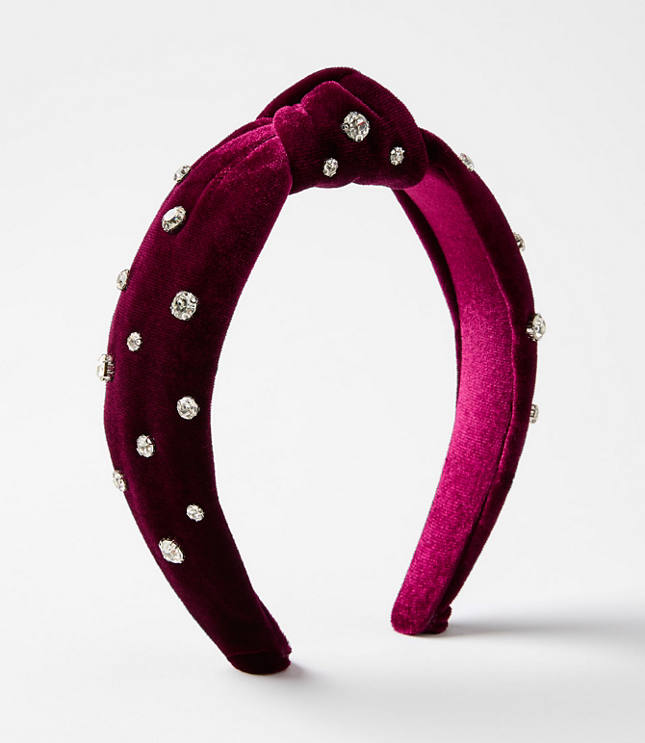 Sparkle Embellished Velvet Knot Headband