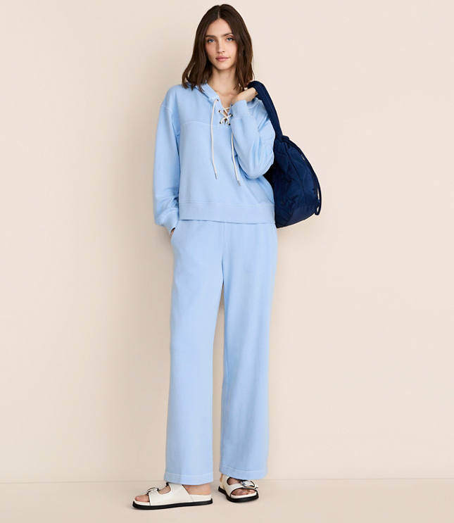 Petite Lou & Grey Cozy Cotton Wide Leg Sweatpants