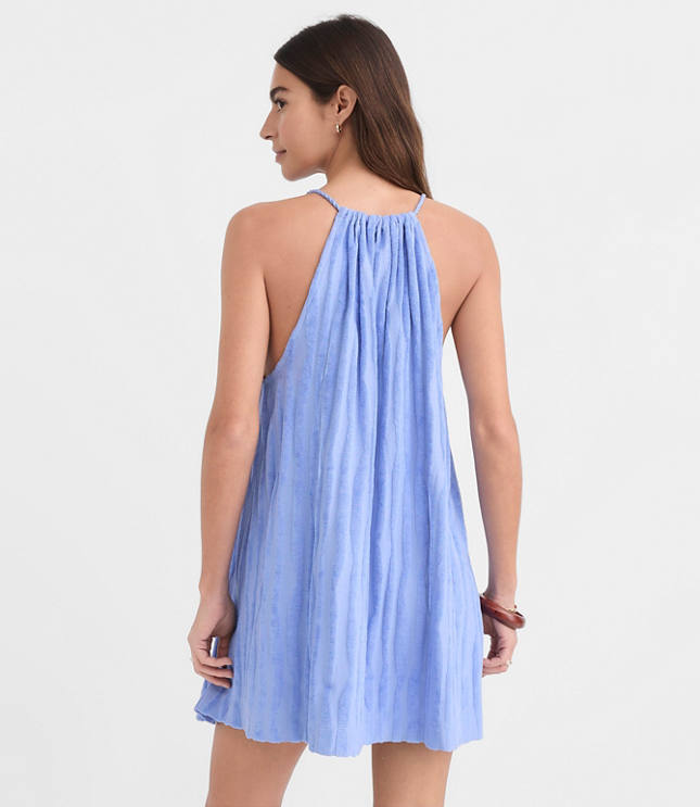LOFT Beach Striped Terry Mini Halter Dress