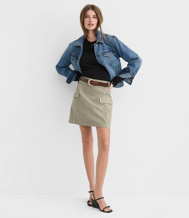 Petite Utility Pocket Mini Skirt