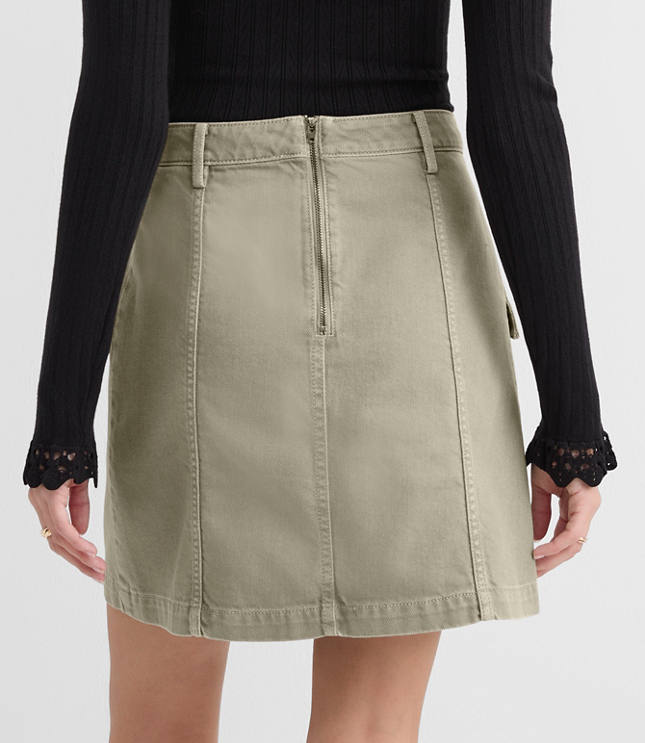 Petite Utility Pocket Mini Skirt