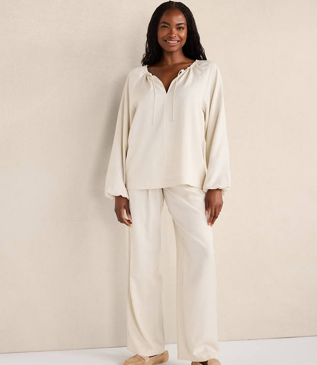 Haven Well Within Washed Pleated Straight Leg Pants