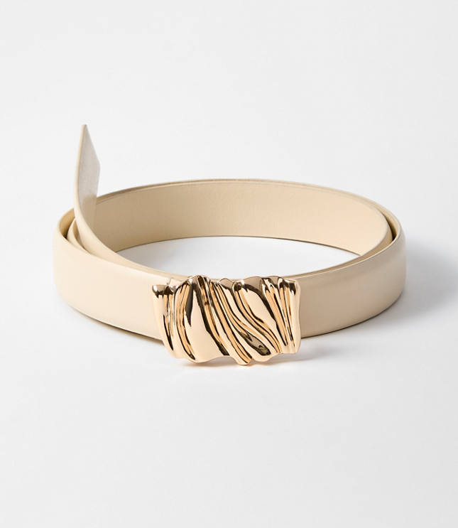 Molded Buckle Leather Belt