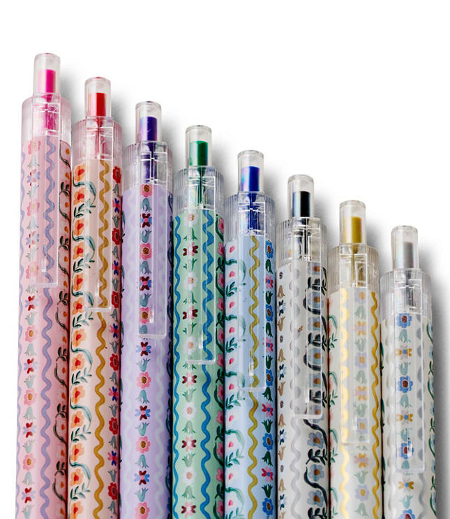 Rifle Paper Co. Delphine Gel Pen Set of 8