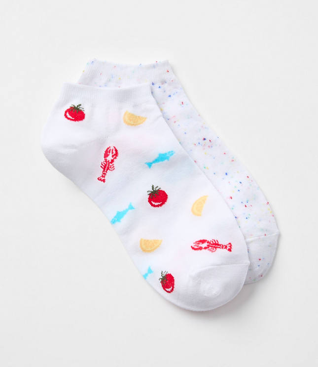 Lobster & Flecked Sneaker Sock Set