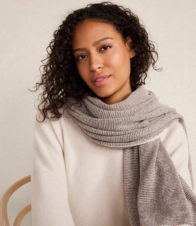 Haven Well Within Featherweight Cashmere Striped Scarf